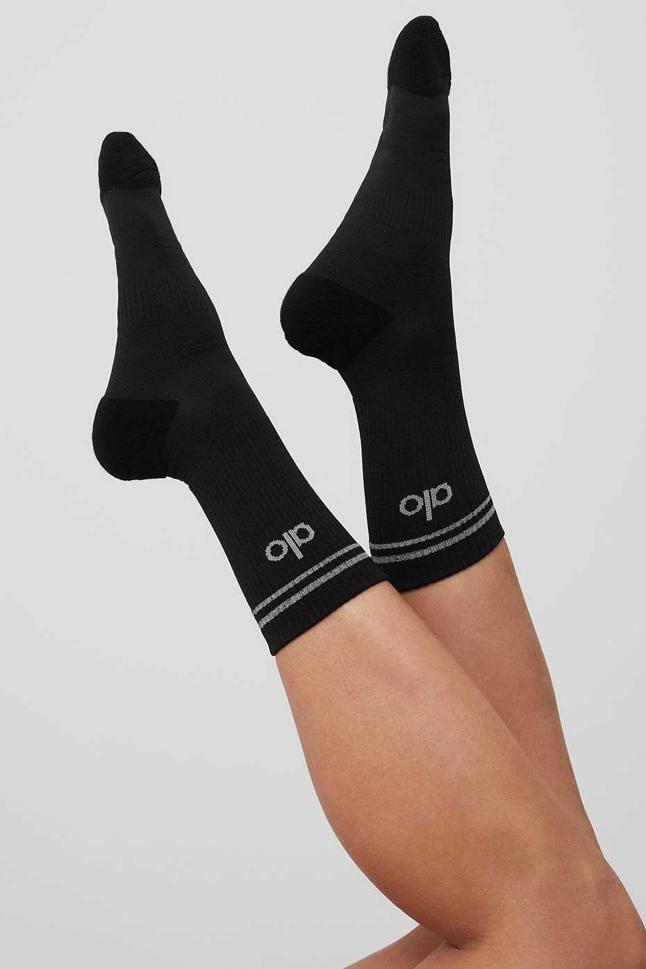 Unisex Half-Crew Performance Sock - Black 4 Unisex Half-Crew Performance Sock - Black - Image 2