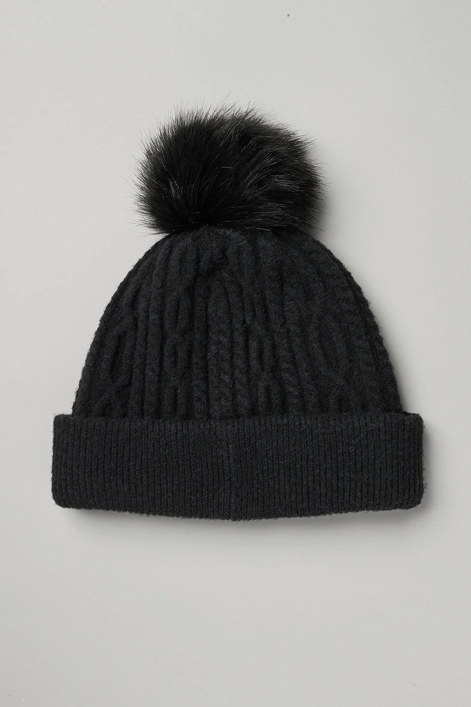 Cable Knit Beanie - Black 4 Cable Knit Beanie - Black - Image 2