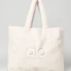 Foxy Sherpa Tote - Ivory -Style Avenue A0466U 03299 b1 a1