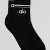 Unisex Half-Crew Throwback Sock - Black/White -Style Avenue A0480U 0100 b1 a1