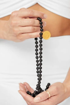 Black Onyx Mala Necklace 11 Black Onyx Mala Necklace -Style Avenue JSM0007 030704000 b1 s1 a4