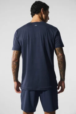 Conquer Reform Crewneck Short Sleeve - Navy -Style Avenue M1205R 03842 b1 s1 a2 1 m203
