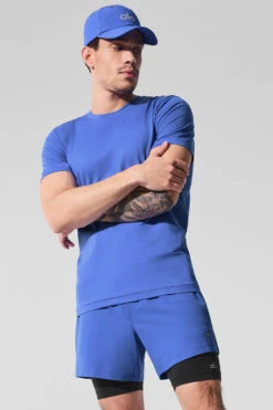 Conquer Reform Crewneck Short Sleeve - Marathon Blue -Style Avenue M1205R 06037 b1 s1 a004 1 m214