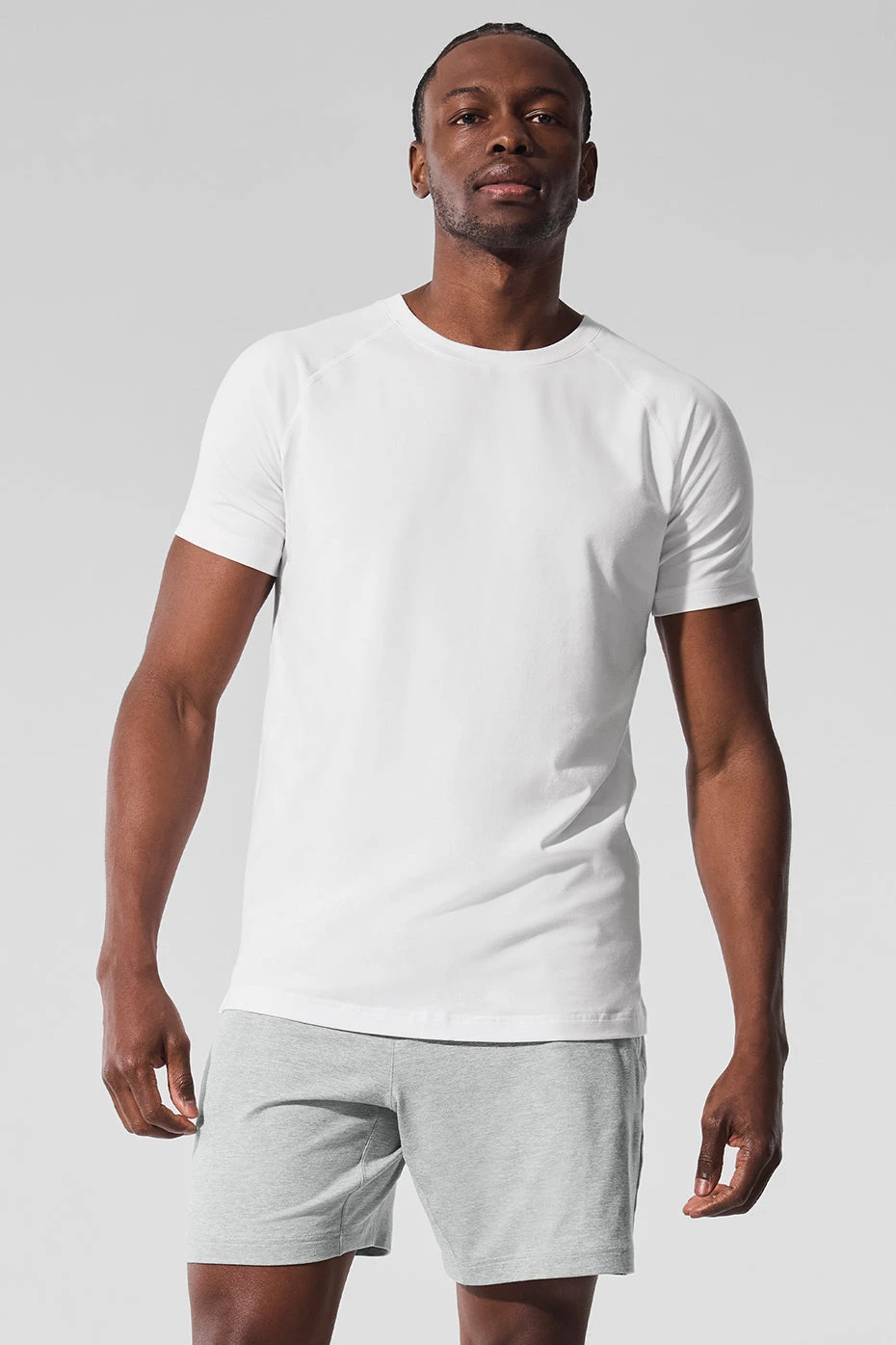 Alo Vapor Crewneck Short Sleeve - White 3 Alo Vapor Crewneck Short Sleeve - White