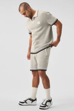 Sports Club Sweater Knit Polo - Bone 9 Sports Club Sweater Knit Polo - Bone -Style Avenue M1243R 03040 b1 s1 a1 1 m180