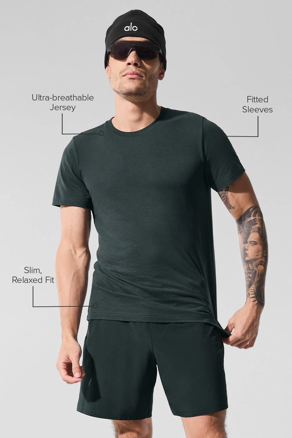 Triumph Tee - Charcoal Green 4 Triumph Tee - Charcoal Green - Image 2