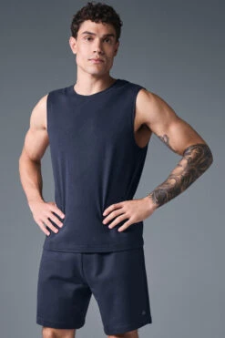 The Triumph Muscle Tank - Navy -Style Avenue M2033R 03842 b1 s1 a4 1 m214