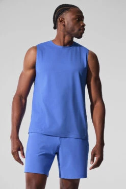 Conquer Muscle Tank - Marathon Blue