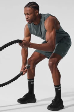 Conquer Muscle Tank - Charcoal Green Heather -Style Avenue M2066R 06111 b1 s1 a5 1 m221