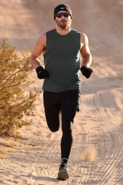 Conquer Muscle Tank - Charcoal Green Heather -Style Avenue M2066R 06111 b2 s1 a1 1 m220