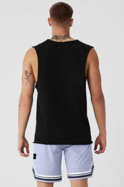 Society Raw Edge Tank - Black -Style Avenue M2069R 01 b1 s3 a1 3 m108