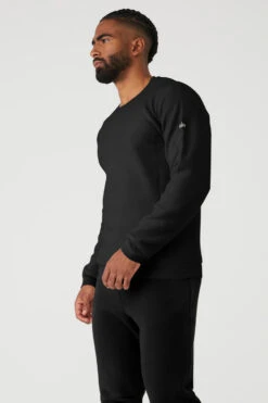 Triumph Crew Neck Sweatshirt - Black -Style Avenue M3108R 01 b1 s3 a3 m93