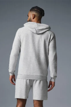 Micro Waffle Fast Break Hoodie - Athletic Heather Grey -Style Avenue M3164R 02910 b1 s3 a2 1 m93