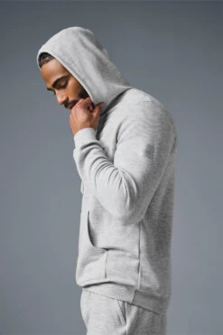 Micro Waffle Fast Break Hoodie - Athletic Heather Grey -Style Avenue M3164R 02910 b1 s3 a4 1 m93