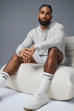 Micro Waffle Fast Break Hoodie - Athletic Heather Grey -Style Avenue M3164R 02910 b1 s3 a5 1 m93