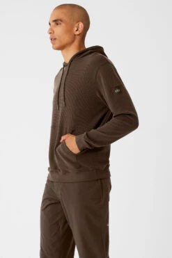 Micro Waffle Fast Break Hoodie - Espresso -Style Avenue M3164R 04064 b1 s3 a2 1 m154