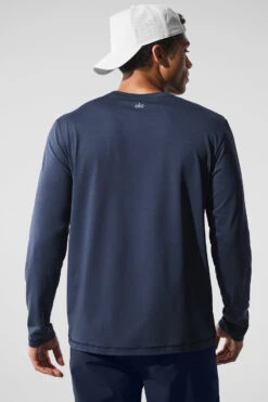 Conquer Reform Crewneck Long Sleeve - Navy -Style Avenue M3181R 03842 b1 s1 a2 1 m198