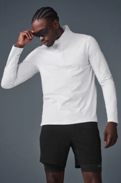 Conquer 1/4 Zip Reform Long Sleeve - White 10 Conquer 1/4 Zip Reform Long Sleeve - White -Style Avenue M3193R 00 b1 s1 a3 1 m221