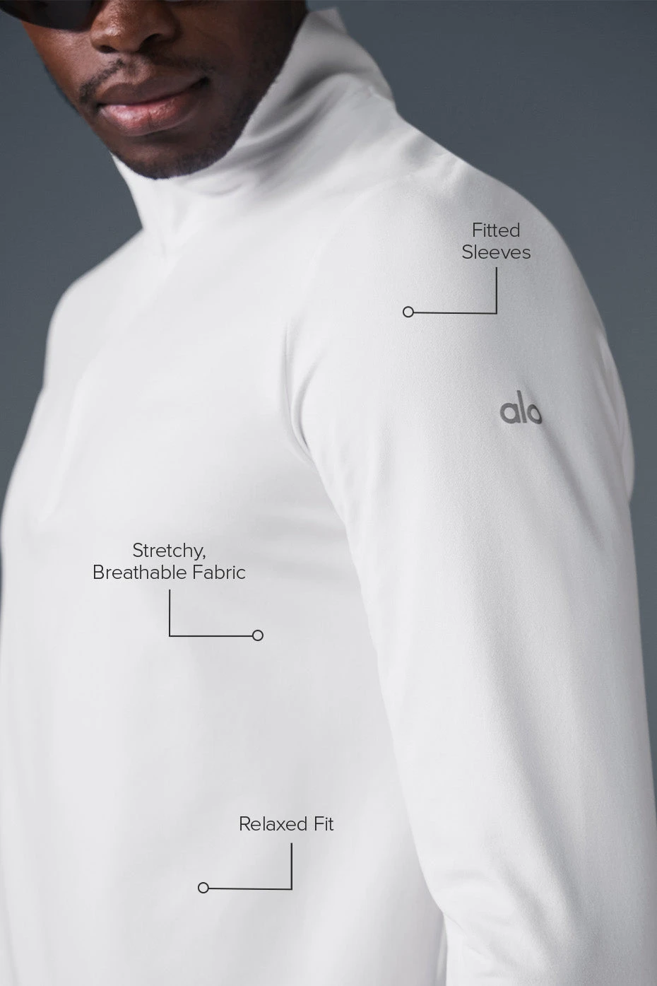 Conquer 1/4 Zip Reform Long Sleeve - White 4 Conquer 1/4 Zip Reform Long Sleeve - White - Image 2