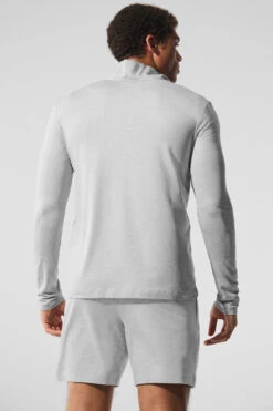 Conquer 1/4 Zip Reform Long Sleeve - Athletic Heather Grey -Style Avenue M3193R 02910 b1 s1 a2 1 m198