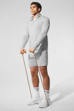 Conquer 1/4 Zip Reform Long Sleeve - Athletic Heather Grey -Style Avenue M3193R 02910 b1 s1 a4 1 m198