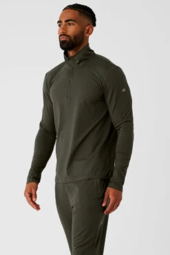Conquer 1/4 Zip Reform Long Sleeve - Stealth Green -Style Avenue M3193R 04672 b1 s3 a2 1 m93