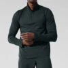 Conquer 1/4 Zip Reform Long Sleeve - Charcoal Green 1 Conquer 1/4 Zip Reform Long Sleeve - Charcoal Green -Style Avenue M3193R 06021 b1 s1 a1 1 m221