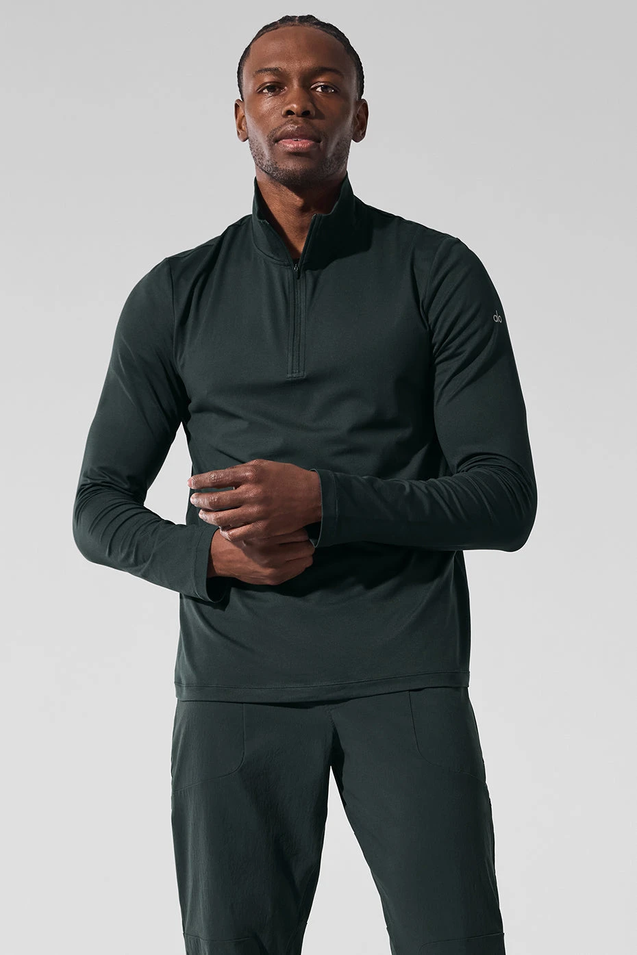 Conquer 1/4 Zip Reform Long Sleeve - Charcoal Green 3 Conquer 1/4 Zip Reform Long Sleeve - Charcoal Green