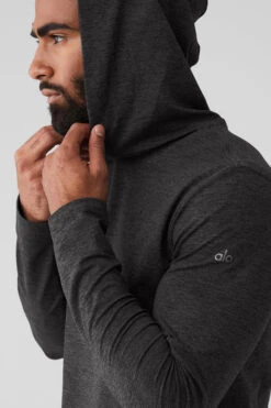Conquer Reform Long Sleeve With Hood - Dark Heather Grey -Style Avenue M3199R 01300 b1 s3 a4 1 m93