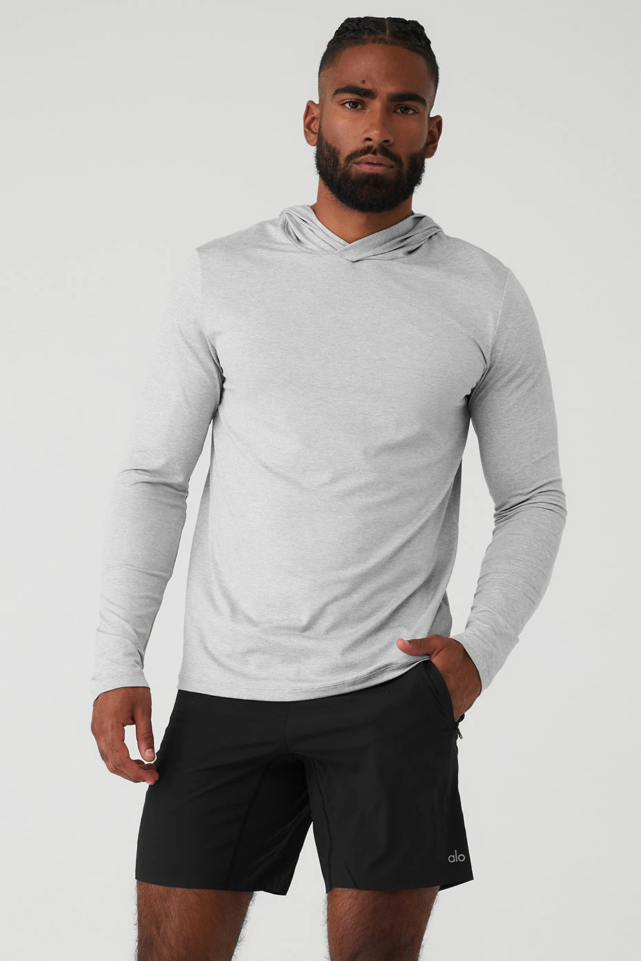 Conquer Reform Long Sleeve With Hood - Athletic Heather Grey 3 Conquer Reform Long Sleeve With Hood - Athletic Heather Grey