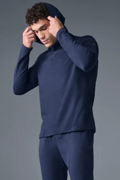 Conquer Reform Long Sleeve With Hood - Navy -Style Avenue M3199R 03842 b1 s1 a3 1 m214