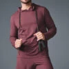 Conquer Reform Long Sleeve With Hood - Burgundy Truffle -Style Avenue M3199R 05815 b1 s1 a1 1 m226