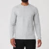 Micro Waffle Fast Break Long Sleeve Tee - Athletic Heather Grey -Style Avenue M3200R 02910 b1 s3 a1 1 m93