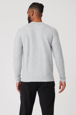 Micro Waffle Fast Break Long Sleeve Tee - Athletic Heather Grey 7 Micro Waffle Fast Break Long Sleeve Tee - Athletic Heather Grey -Style Avenue M3200R 02910 b1 s3 a3 1 m93
