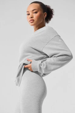 Chill Crew Neck Pullover - Athletic Heather Grey -Style Avenue M3207R 02910 b1 s1 a4 1 m206