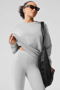 Chill Crew Neck Pullover - Athletic Heather Grey -Style Avenue M3207R 02910 b1 s1 a5 1 m206