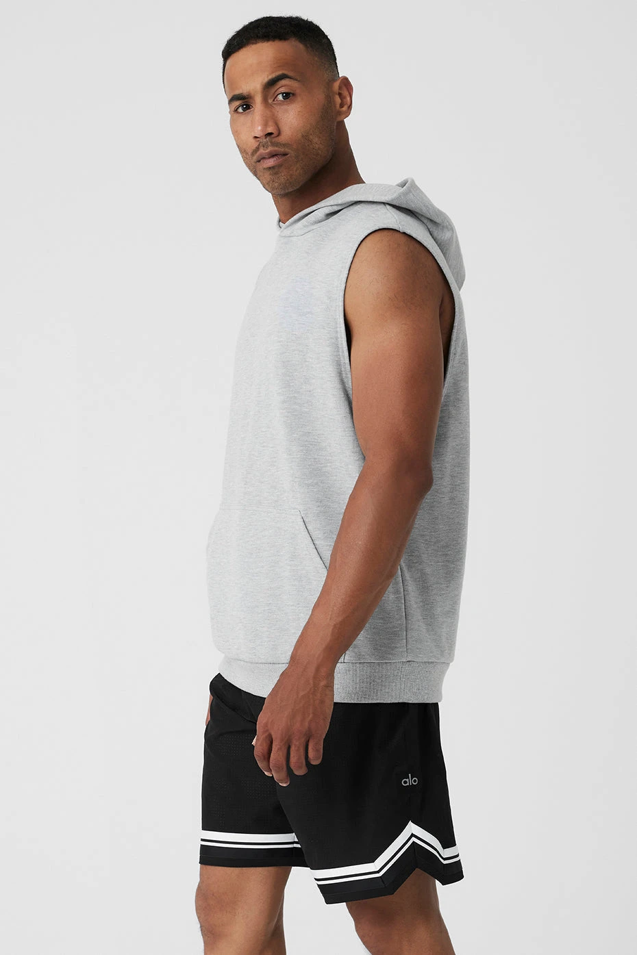 Chill Sleeveless Hoodie - Athletic Heather Grey 5 Chill Sleeveless Hoodie - Athletic Heather Grey - Image 3