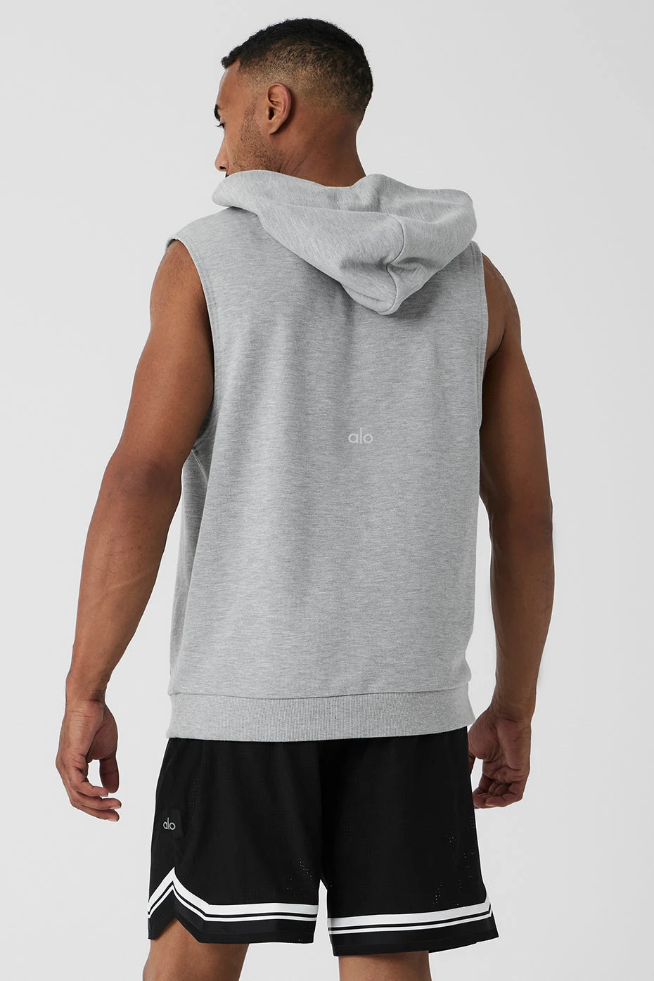 Chill Sleeveless Hoodie - Athletic Heather Grey 4 Chill Sleeveless Hoodie - Athletic Heather Grey - Image 2