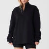 Renown Heavy Weight 1/4 Zip - Black -Style Avenue M3214R 01 b1 s1 a1 1 m89