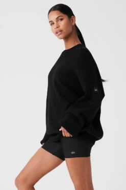 Scholar Crew Neck Sweater - Black -Style Avenue M3224R 01 b1 s1 a2 1 m18