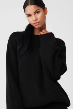 Scholar Crew Neck Sweater - Black -Style Avenue M3224R 01 b1 s1 a5 1 m18