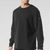 Elevate Waffle Long Sleeve Crew - Black 2 Elevate Waffle Long Sleeve Crew - Black -Style Avenue M3265R 01 b1 s3 a1 m180