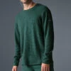 Elevate Waffle Long Sleeve Crew - Winter Ivy -Style Avenue M3265R 05819 b1 s1 a1 1 m180