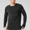 Alo Vapor Crewneck Long Sleeve - Black -Style Avenue M3266R 01 b1 s1 a3 1 m214