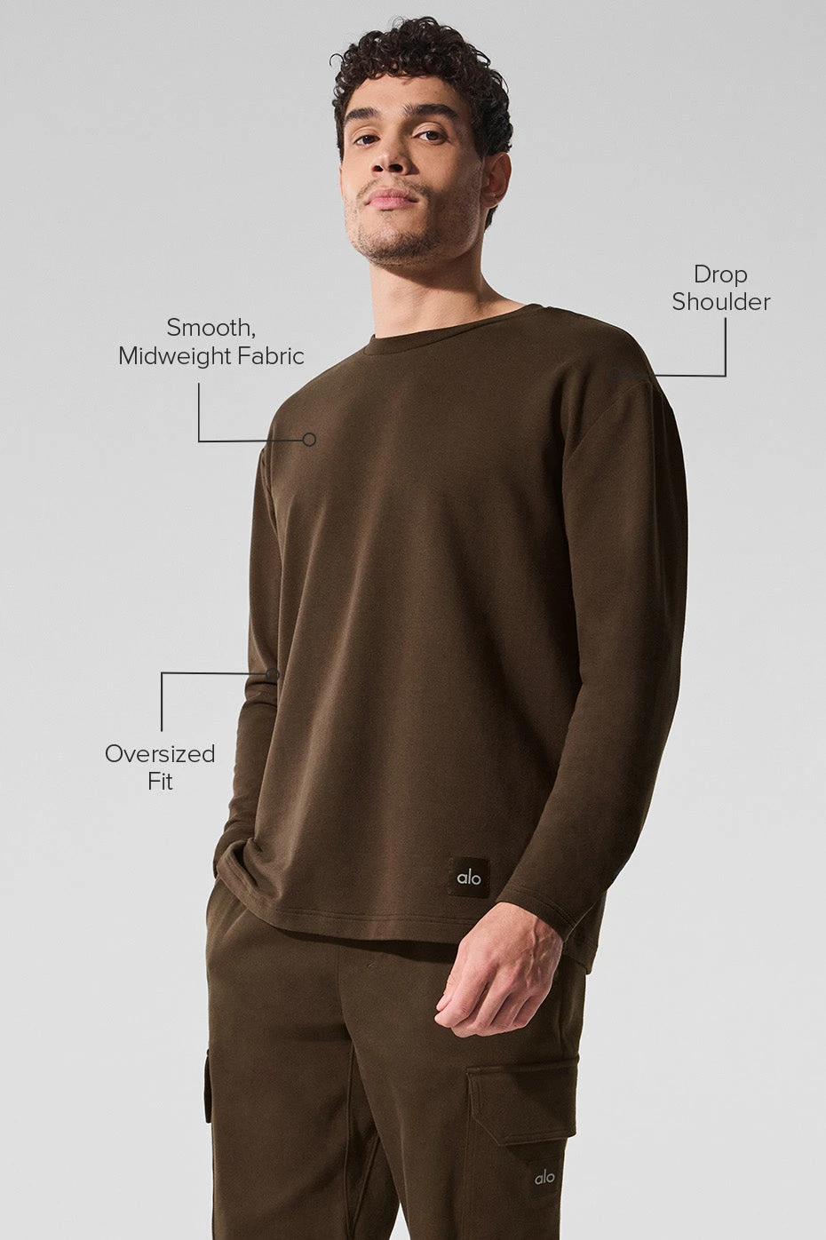 Double Take Long Sleeve Crew - Espresso 4 Double Take Long Sleeve Crew - Espresso - Image 2