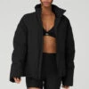 Stretch Woven Street Puffer - Black -Style Avenue M4134R 01 b1 s1 a1 1 m18