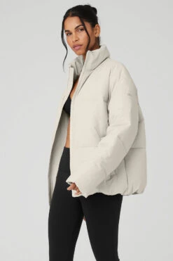 Stretch Woven Street Puffer - Bone -Style Avenue M4134R 03040 b1 s1 a3 1 m18