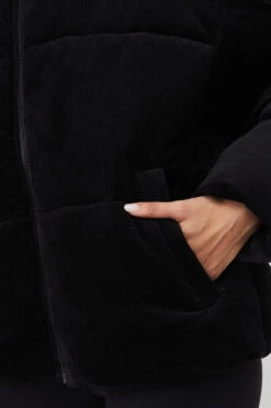 Corduroy Stage Puffer - Black 11 Corduroy Stage Puffer - Black -Style Avenue M4139R 01 b1 s1 a4 2 m54