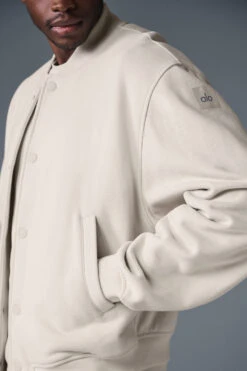 Renown Varsity Jacket - Bone 8 Renown Varsity Jacket - Bone -Style Avenue M4144R 03040 b1 s1 a3 1 m221