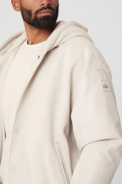 Select Hooded Bomber Jacket - Bone -Style Avenue M4145R 03040 b1 s3 a4 2 m93